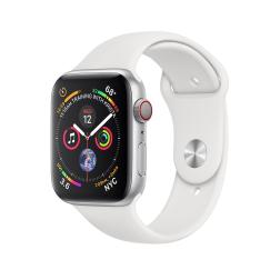 Apple Watch series 4 40mm GPS+Cellular Silver Aluminum Case with White Sport Band