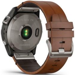 Garmin Fenix 7x Sapphire Solar Titanium / Chestnut Leather Band