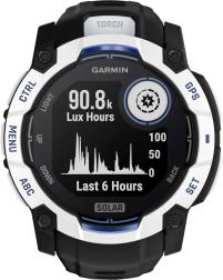 Смарт-часы Garmin Instinct 3 50 mm Solar, Whitestone with Black/Bolt Blue Band (010-02935-03)