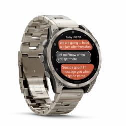 Часы Garmin Fenix 8 47mm Amoled Sapphire Titanium, светло-серый, титановый ремешок (010-02904-40)