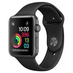 Apple Watch Series 1 38mm Space Gray Aluminum Case with Black Sport Band