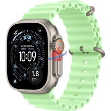 Apple Watch Ultra 3 (2025) 49mm Black Titanium Case with Neon Green Ocean Band