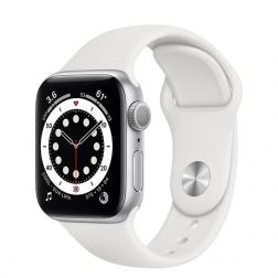 Apple Watch 6 44mm GPS Silver Aluminum Case with White Sport Band