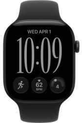 Apple Watch Series 12 46mm Black Aluminum Case with Sport Band Black