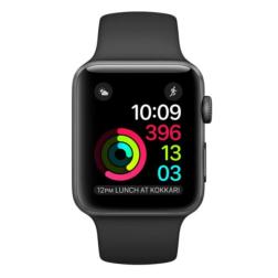 Apple Watch Series 2 38mm Space Gray Aluminum Case with Black Sport Band