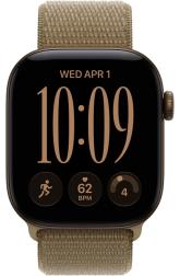 Apple Watch Series 12 46mm Dark Bronze Aluminum Case with Sport Loop Olive